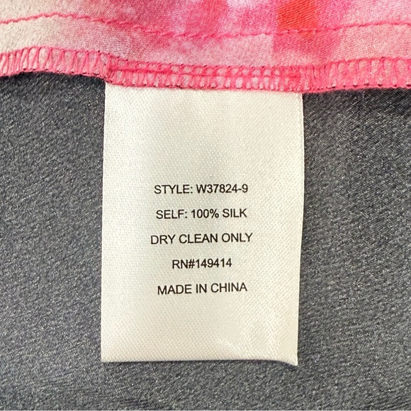 Johnny Was Small Flared Sleeve Bias Cut Silk Floral Midi Dress NWT $445 Ruby - Picture 12 of 12